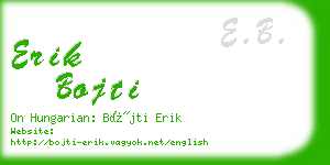 erik bojti business card